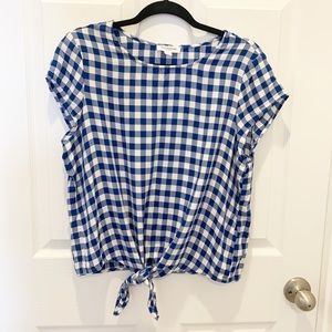 Beachlunchlounge Blue and White gingham top